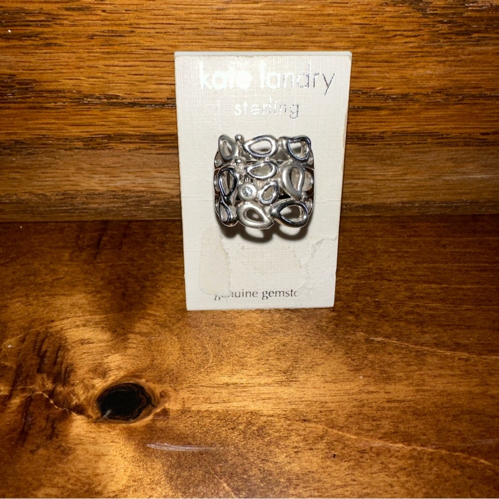BNWT Kate Landry Sterling Silver Ring With CZ
